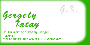 gergely katay business card