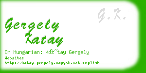 gergely katay business card